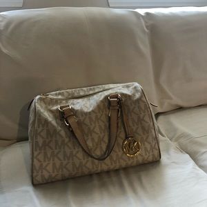 Michael Kors large vanilla Grayson handbag